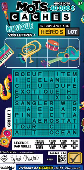 Mots cachés Musique